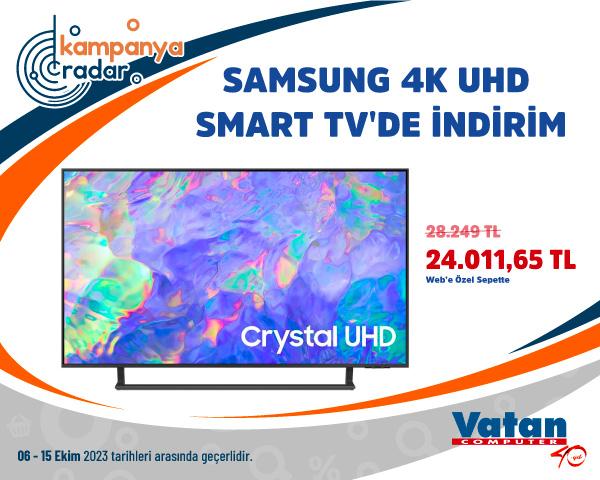 SAMSUNG 4K UHD Smart TV'de İndirim!