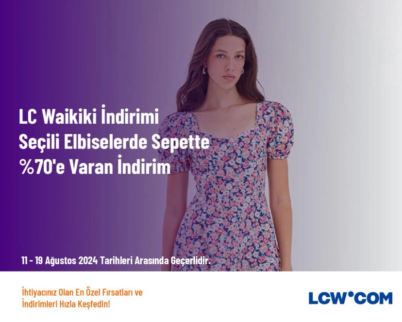 LC Waikiki İndirimi - Seçili Elbiselerde Sepette %70'e Varan İndirim