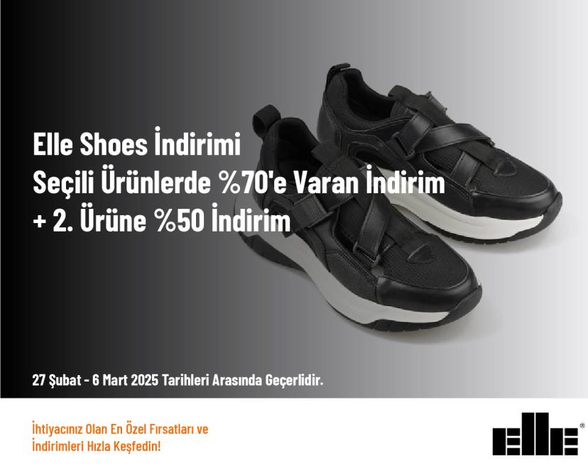 Elle Shoes İndirimi - Seçili Ürünlerde %70'e Varan İndirim + 2. Ürüne %50 İndirim