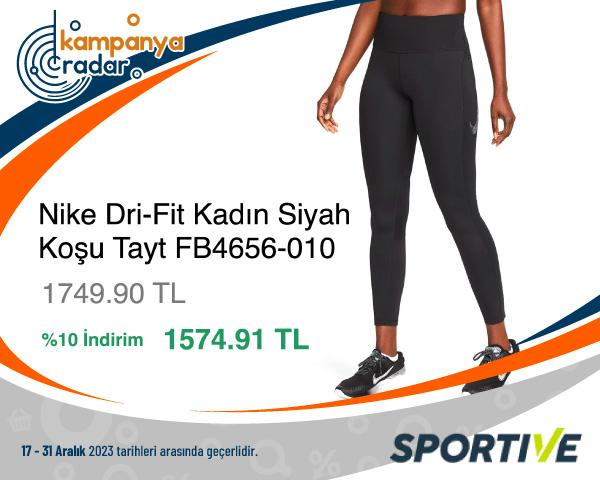 Nike Dri-Fit Kadın Siyah Koşu Tayt İndirimi