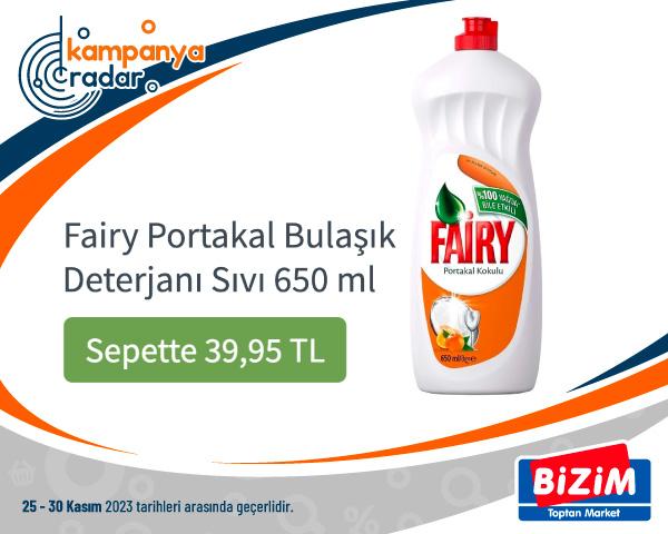 Bizimtoptan Fairy Portakal Bulaşık Deterjanı Sıvı 650 ml İndirimi