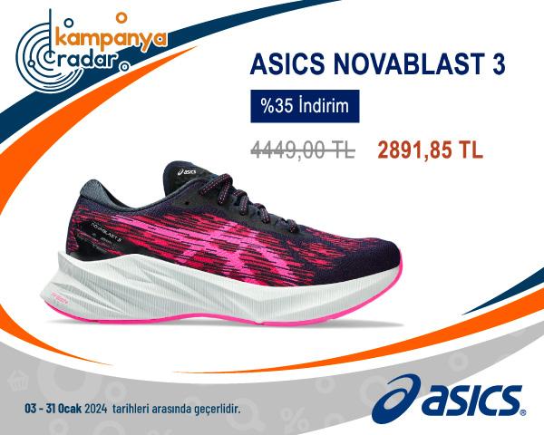 ASICS NOVABLAST 3 Kadın Siyah Pembe Koşu Ayakkabısı