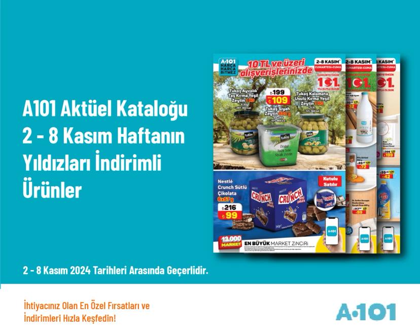 A101 Aktüel Kataloğu - 2 - 8 Kasım Haftanın Yıldızları İndirimli Ürünler