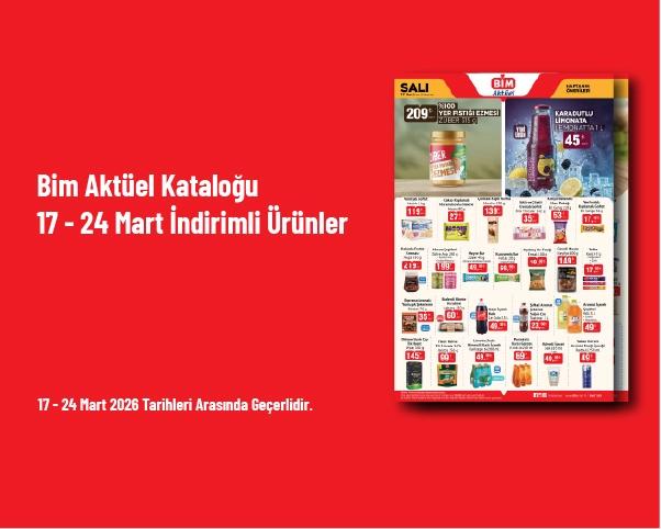 Bim Aktüel Kataloğu - 17 - 24 Mart İndirimli Ürünler Bim Aktüel Kataloğu - 17 - 24 Mart İndirimli Ürünler