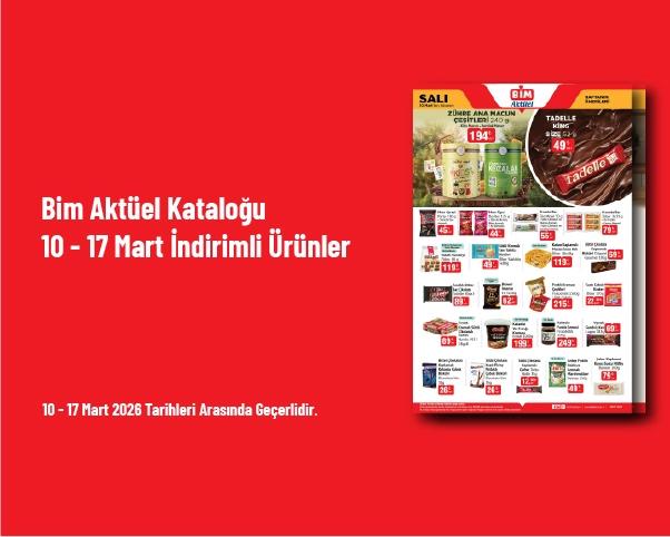 Bim Aktüel Kataloğu - 10 - 17 Mart İndirimli Ürünler Bim Aktüel Kataloğu - 10 - 17 Mart İndirimli Ürünler