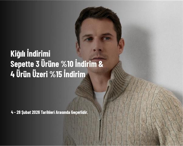 Kiğılı İndirimi - Sepette 3 Ürüne %10 İndirim & 4 Ürün Üzeri %15 İndirim Kiğılı İndirimi - Sepette 3 Ürüne %10 İndirim & 4 Ürün Üzeri %15 İndirim
