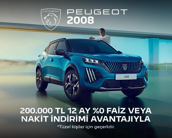 2008 : PEUGEOT 2008, 200.000 TL 12 ay %0 faiz veya nakit indirimi avantajıyla 2008 : PEUGEOT 2008, 200.000 TL 12 ay %0 faiz veya nakit indirimi avantajıyla