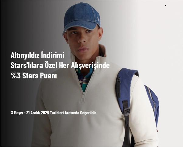 Altınyıldız İndirimi - Stars'lılara Özel Her Alışverişinde %3 Stars Puanı Altınyıldız İndirimi - Stars'lılara Özel Her Alışverişinde %3 Stars Puanı