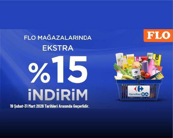 CarrefourSA Flo Kampanyası - CarrefourSA Müşterilerine Flo Mağazalarında Ekstra %15 İndirim CarrefourSA Flo Kampanyası - CarrefourSA Müşterilerine Flo Mağazalarında Ekstra %15 İndirim
