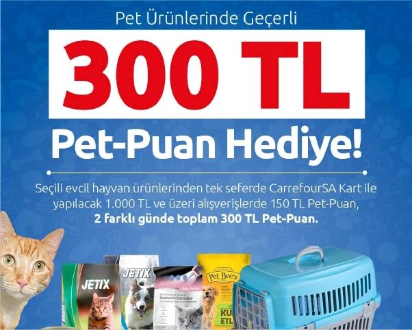 CarrefourSA Kampanyası - 2 Farklı Günde Toplamda 300 TL Pet-Puan Fırsatı! CarrefourSA Kampanyası - 2 Farklı Günde Toplamda 300 TL Pet-Puan Fırsatı!