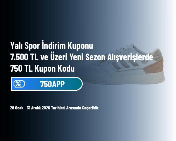 Yalı Spor İndirim Kuponu - 7.500 TL ve Üzeri Yeni Sezon Alışverişlerde 750 TL Kupon Kodu Yalı Spor İndirim Kuponu - 7.500 TL ve Üzeri Yeni Sezon Alışverişlerde 750 TL Kupon Kodu