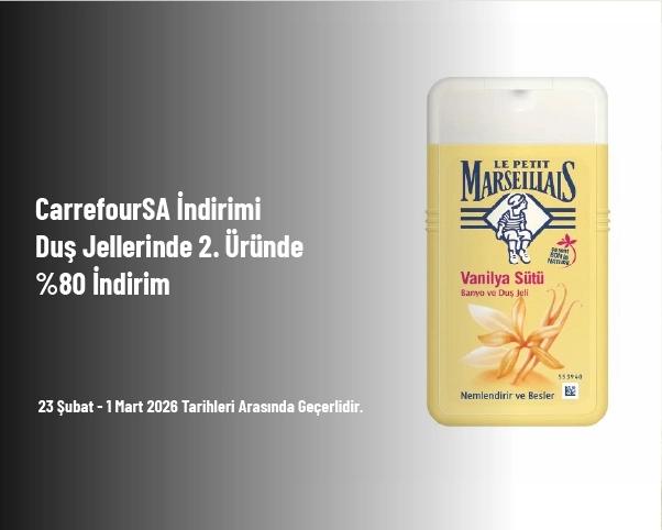 CarrefourSA İndirimi - Duş Jellerinde 2. Üründe %80 İndirim CarrefourSA İndirimi - Duş Jellerinde 2. Üründe %80 İndirim
