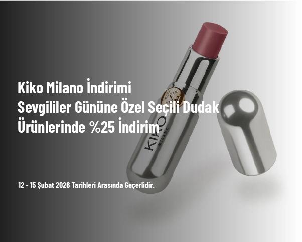 Kiko Milano İndirimi - Sevgililer Gününe Özel Seçili Dudak Ürünlerinde %25 İndirim Kiko Milano İndirimi - Sevgililer Gününe Özel Seçili Dudak Ürünlerinde %25 İndirim