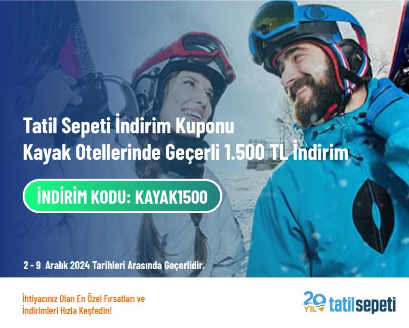 Tatil Sepeti İndirim Kuponu - Kayak Otellerinde Geçerli 1.500 TL İndirim Tatil Sepeti İndirim Kuponu - Kayak Otellerinde Geçerli 1.500 TL İndirim