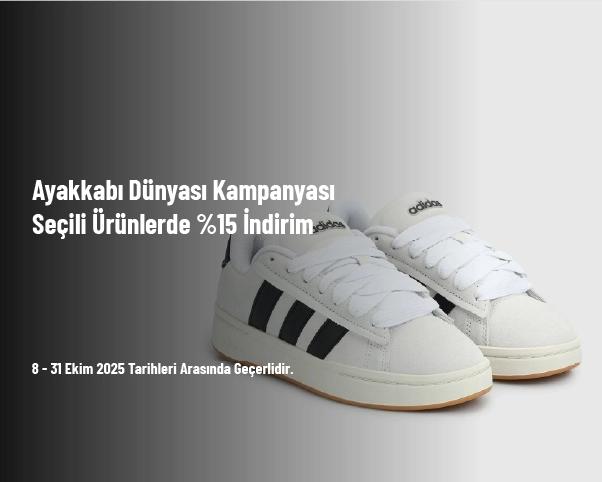 Ayakkabı Dünyası - Seçili Ürünlerde %15 İndirim Ayakkabı Dünyası - Seçili Ürünlerde %15 İndirim
